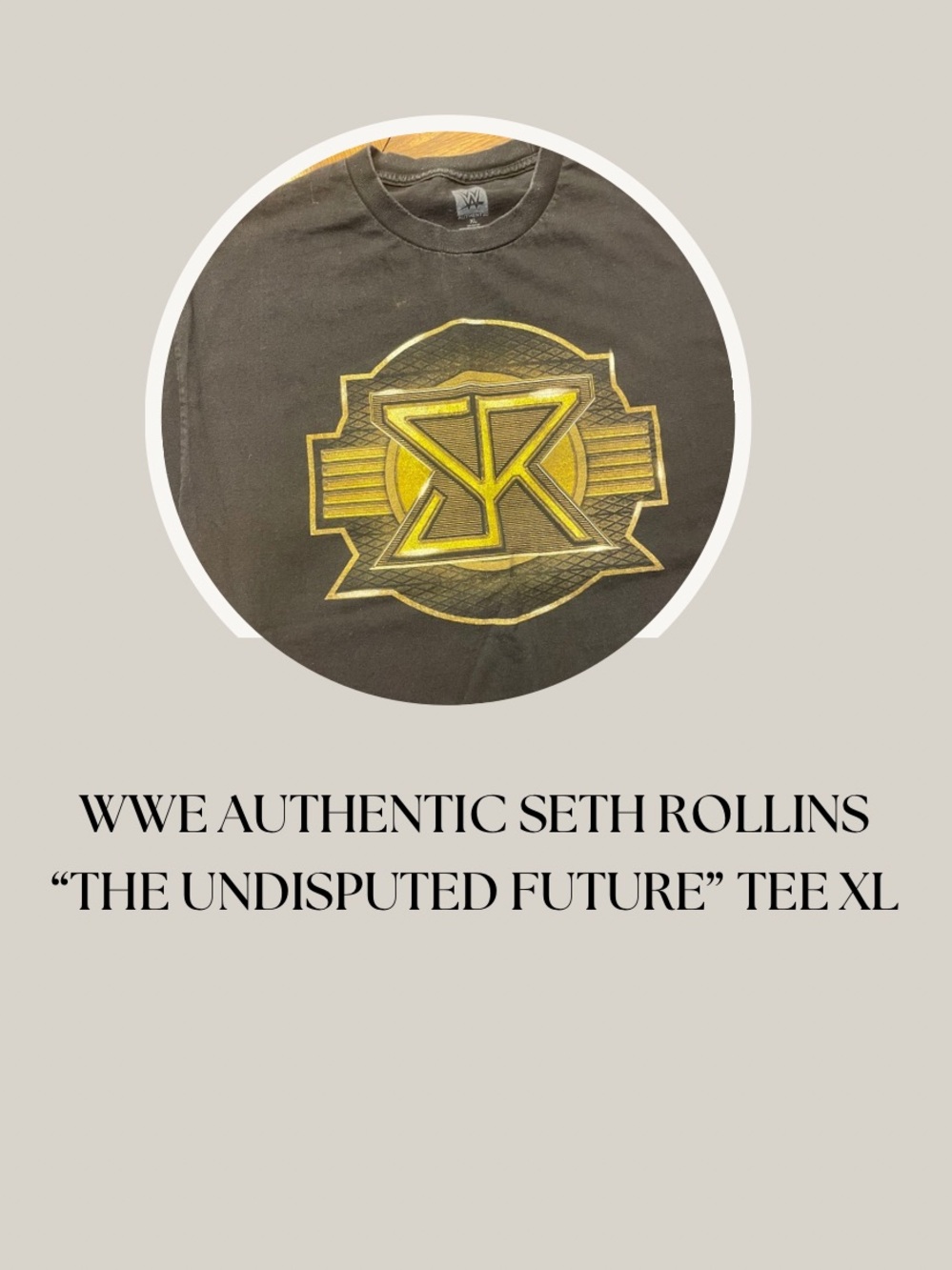 WWE AUTHENTIC SETH ROLLINS “THE UNDISPUTED FUTURE” TEE XL
